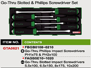 Bộ tua vít 6 chi tiết toptul GTA0621