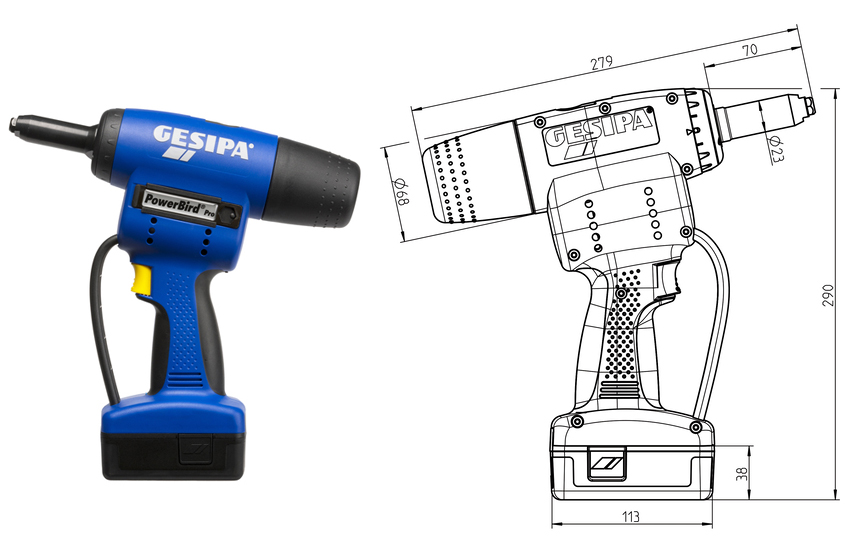 Súng rút đinh rive bằng Pin POWERBIRD® PRO | Thiết bị ô tô