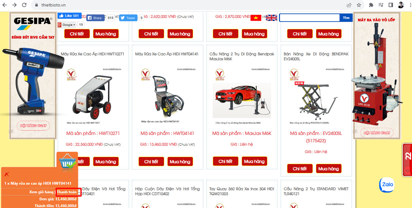 Hướng dẫn Khách hàng đặt hàng trên web