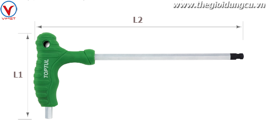 Lục giác L 1 đầu bi 3mm TOPTUL AGCA0315