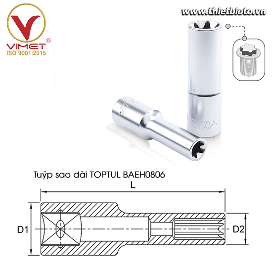 Tuýp sao dài 1/4