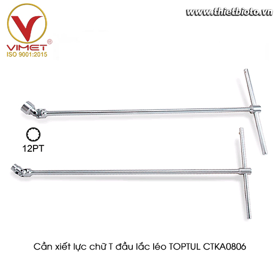 Cần xiết lực chữ T đầu tuýp lắc léo TOPTUL CTKA0806