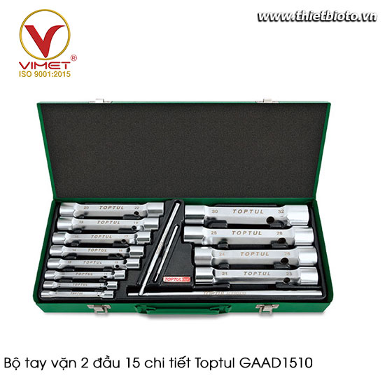Bộ tay vặn 2 đầu 15 chi tiết Toptul GAAD1510