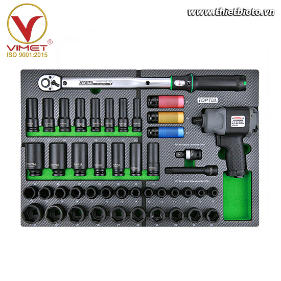 Khay dụng cụ cầm tay 46 chi tiết Toptul GED4645