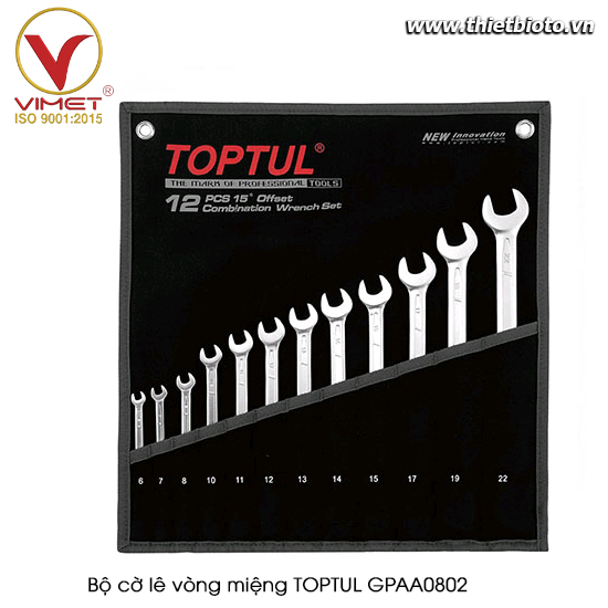 Bộ cờ lê vòng miệng TOPTUL GPAA0802