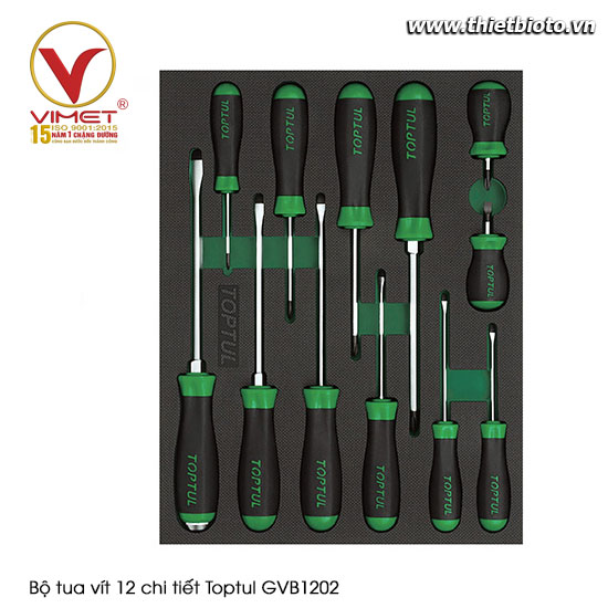 Bộ tua vít 12 chi tiết Toptul GVB1202
