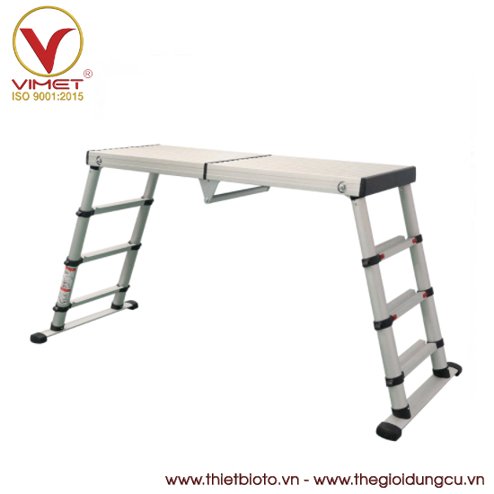 Thang nhôm gấp 1 tầng đồng sơn VIMET TND13306