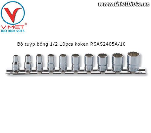 Bộ tuýp bông 1/2 10pcs koken RSAS2405A/10