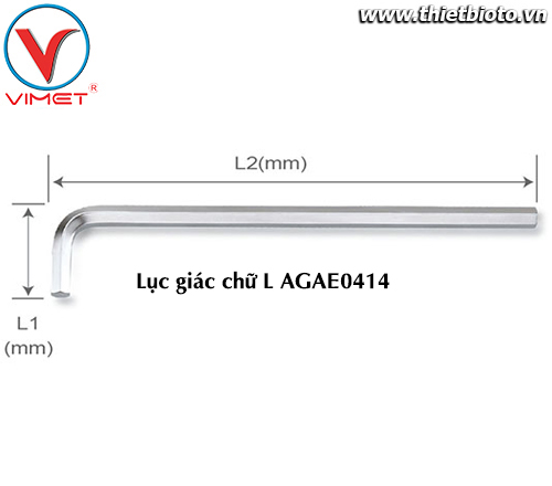 Lục giác chữ L (dài) 4mm TOPTUL AGAE0414