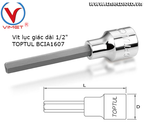 Vít lục giác dài 1/2